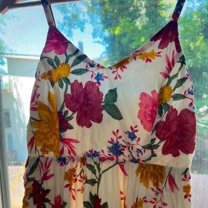 White floral sundress LIKE NEW ✨